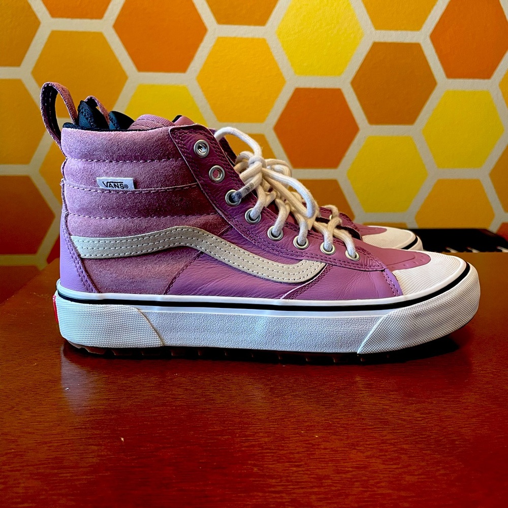 Lavendar Vans High Top Shoes